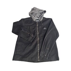 Tony Hawk Skate Jean Jacket Hoodie Size XL Black Zip up